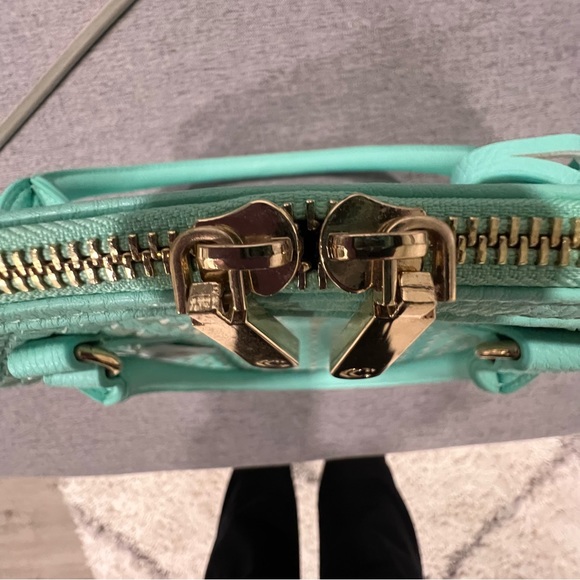 Charming Charlie Basketweave Bowler Bag - Picture 8 of 9